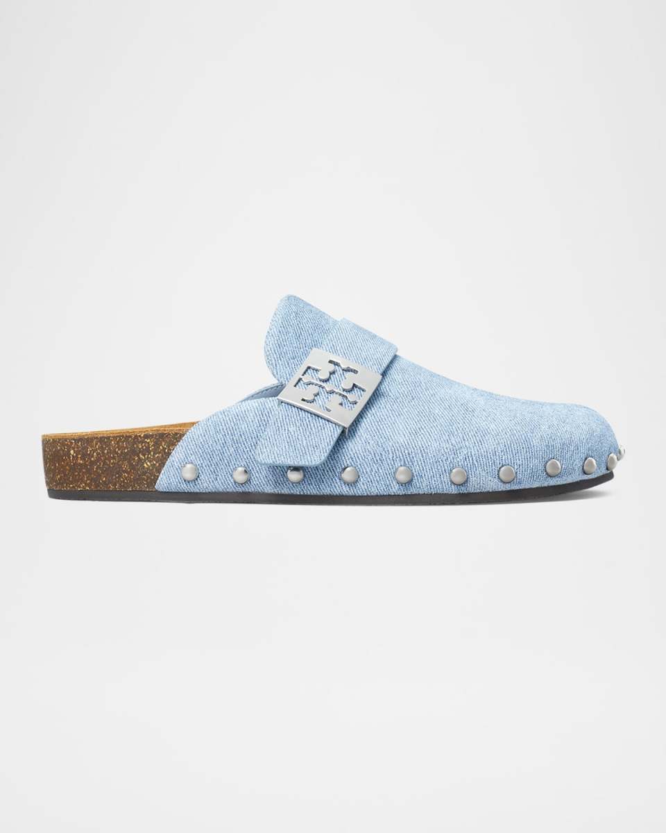 Mellow Denim Studded Mules